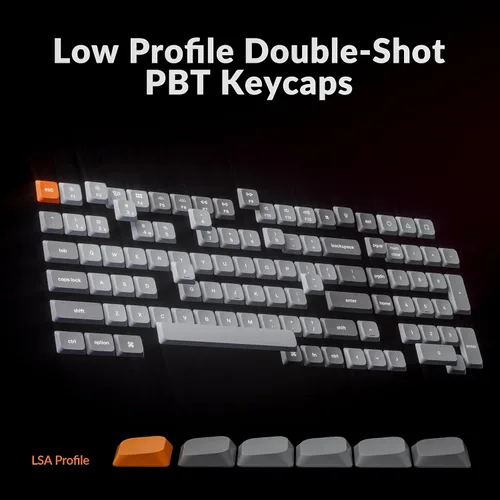 Vista 7 de Keychron K17 Max 96% Layout QMKLauncher Teclado mecánico con cable ultra delgado inalámbricotipo C con retroiluminación RGB, interruptor rojo