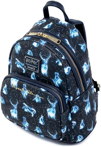 Vista 3 de Loungefly Harry Potter Expecto Patronus All Over Print Womens Double Strap Shoulder Bag Purse