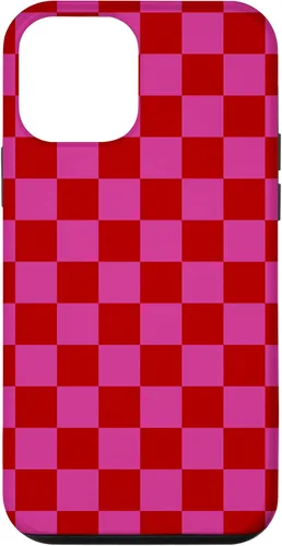 Vista 16 de Red Pink Checkered Checked Pattern Check Design #019 Case for iPhone 17