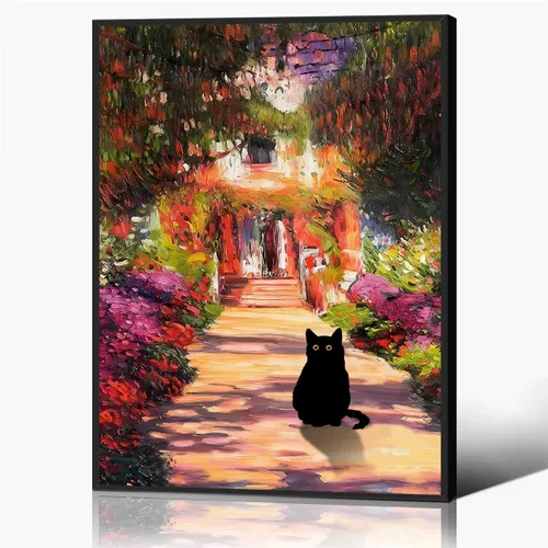 Vista 19 de XMJJQQ Lienzo enmarcado negro de Vincent Van Gogh, arte para pared, impresiones famosas, pintura para dormitorio en Arles, divertido póster estético