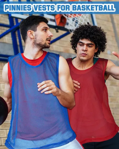 Vista 5 de 36 piezas de chalecos para adultos, camisetas de práctica en equipo para deportes, fútbol, fútbol, baloncesto, práctica