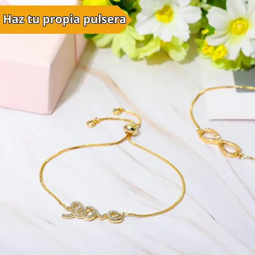 Vista 4 de Sureio 10 Piezas Pulseras Deslizantes Ajustables para Hacer Joyas Cadenas de Pulseras para Hacer Joyas DIY Accesorios Cadenas Extensoras con Dorado