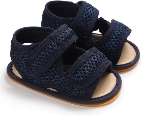 Vista 5 de E-FAK Sandalias de verano para bebés y niñas al aire libre, playa, suela suave de goma antideslizante para recién nacidos, zapatos para primeros