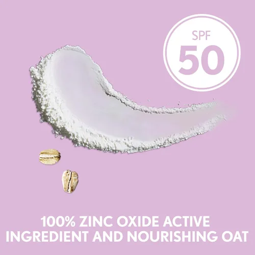 Vista 8 de Aveeno Baby Loción de protección solar mineral de óxido de zinc para pieles sensibles, amplio espectro SPF 50, sin desgarros, sudor y agua, sin