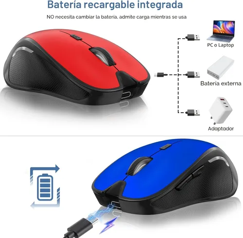 Vista 6 de Ratón para MacBook Ratón inalámbrico Bluetooth para portátil MacBook Air Mac Pro recargable silencioso PC iPad ratón óptico con Jiggler interruptor