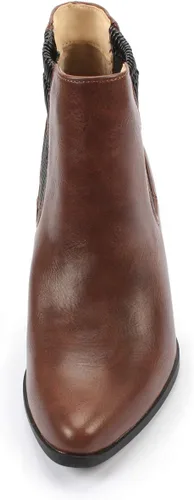 Vista 4 de Bliss - Botines cómodos de tacón grueso para mujer, estilo Chelsea