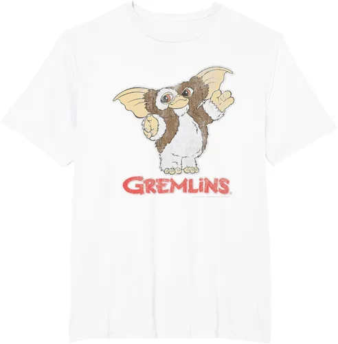 Vista 7 de Gremlins Camiseta Gizmo y Logo, Negro, S