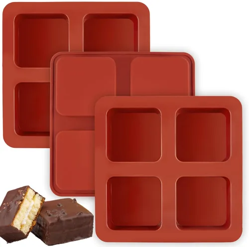 Vista 8 de JOERSH Molde de silicona para pastel en forma de cubo Molde cuadrado 3D de mini mousse de 2 x 2 x 2 pulgadas, moldes de postre francés
