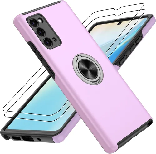 Vista 42 de Gritup - Funda para Galaxy A05S con protector de pantalla HD×2, funda protectora para teléfono a prueba de golpes con soporte magnético de anillo