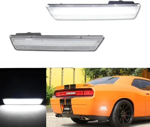 Vista 11 de juego completo de luces led amber transparentes compatibles con 2008 2009 2010 2011 2012 2013 2014 Dodge Challenger R/T Classic Rallye Redline SRT8