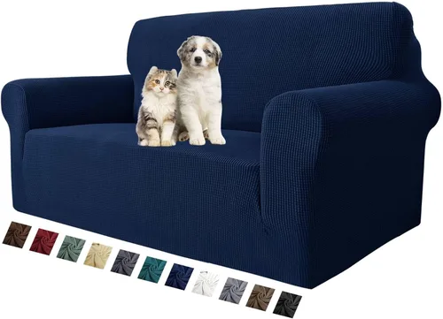Vista 26 de MAXIJIN Funda elástica para silla con brazos, 1 pieza para sofá o silla de estar, funda antideslizante (31-46 pulgadas), protector de muebles que se