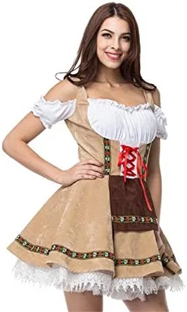 Vista 2 de CosplayLife - Disfraz sexy de sirvienta de cerveza, disfraz de Halloween