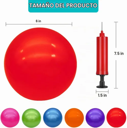 Vista 3 de 12 bolas inflables para niños, 9 pulgadas