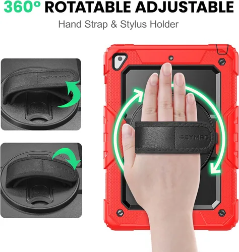 Vista 13 de SEYMAC para iPad Pro de 11 pulgadas Funda M5 2025/M4 2024, Funda Protectora Resistente a Prueba de Golpes con Protector de Pantalla, Soporte