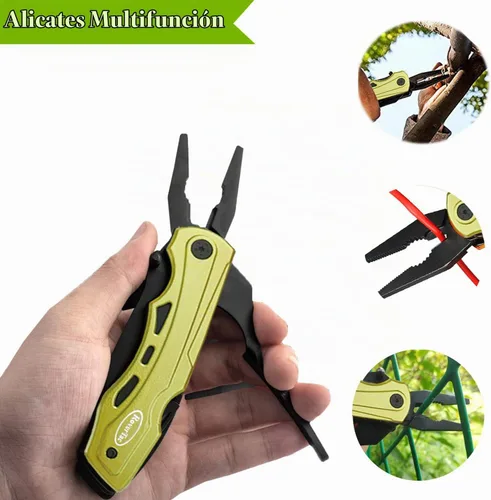 Vista 7 de RoverTac Cuchillo multiuso 15 en 1 – Regalos para hombres, papá, esposo – Cuchillo plegable con destornilladores, alicates, sierra – Equipo