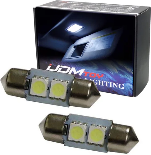 Vista 7 de iJDMTOY (4) focos LED de repuesto de xenón blanco 4-SMD 1.25" 31 mm para interior de auto Mapa Domo luces