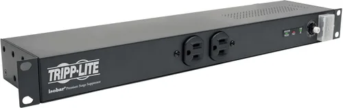 Vista 9 de Tripp Lite Regleta de alimentación PDU para montaje en rack de 12 tomas, enchufes frontales y traseros de grado de red, 15A, 120V, cable de 15 pies