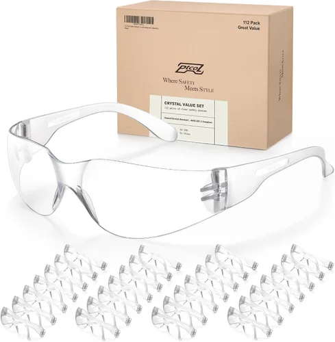 Vista 15 de Paquete de 3 Gafas de Seguridad a Granel con Lentes Cristalinas Transparentes Unisex Antirayones Gafas Protectoras Resistentes a Impactos