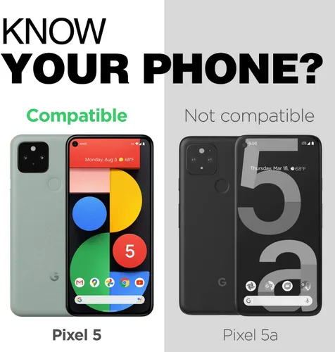 Vista 2 de ENCASED RebelShield - Funda para Pixel 5 con protector de pantalla, funda protectora de cuerpo completo resistente con protector de pantalla