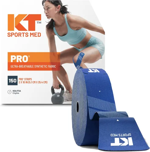 Vista 13 de KT Tape, PRO Synthetic Elastic Kinesiology Athletic Tape, 150 Count, 10” Precut Strips