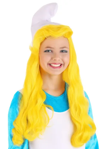 Vista 5 de Peluca de Smurfette para Niñas de Los Pitufos Multicolor