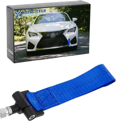 Vista 9 de Xotic Tech - Adaptador de orificio de remolque estilo JDM negro con correa de remolque compatible con Lexus es CT RC RX GS ISF