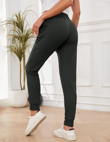 Vista 5 de SPECIALMAGIC Women's Lightweight Athletic Joggers with Zipper Pockets Summer Track Pants Quick Dry for Running Yoga Workout