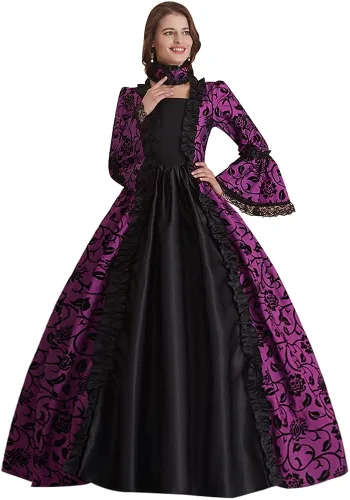 Vista 2 de Abaowedding Vestido victoriano rococó para mujer, disfraz de doncella de inspiración