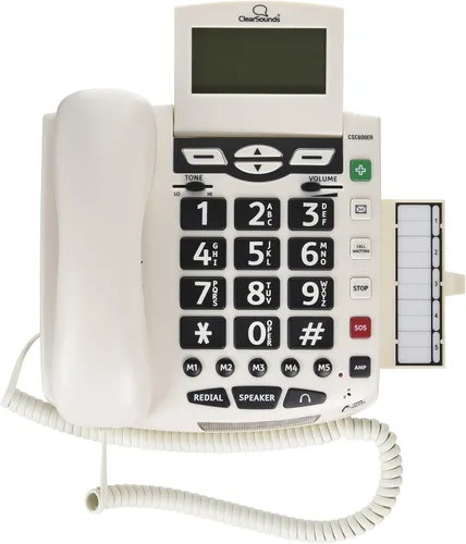 Vista 2 de ClearSounds CSCSC600ER a 1-Handset Teléfono Fijo, Blanco