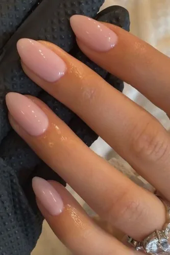 Vista 5 de AzureBeauty - Uñas cortas a presión con forma de almendra, color azul Marrón Amarillo Púrpura