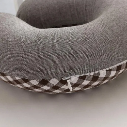 Vista 6 de Almohada de cuello de trigo sarraceno para dormir, almohada en forma de U, almohada de enfriamiento para dormir cervical de viaje, soporte