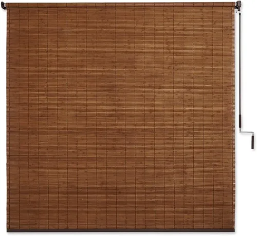 Vista 10 de Coolaroo 454180 Persiana enrollable inalámbrica para exteriores, 4 x 6 pies, madera de Alderwood