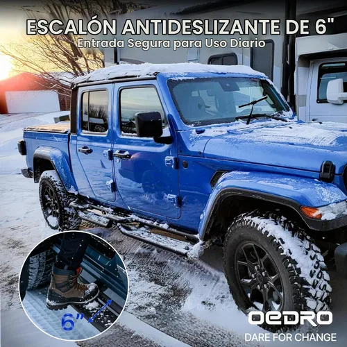 Vista 4 de OEDRO Estribos compatibles con Jeep Gladiator JT de 4 puertas 2020-2026