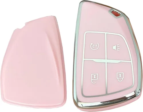 Vista 3 de para Funda de Llavero de Chevy Protector de Llave Compatible con 2021-2025 Chevy Tahoe Suburban GMC Yukon Denali Silverado Llaves Inteligentes