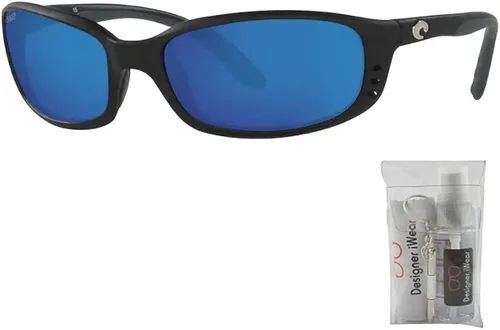 Vista 2 de Costa Brine 6S9017 Oval Sunglasses for Men + BUNDLE with Designer iWear Complimentary Eyewear Care Kit