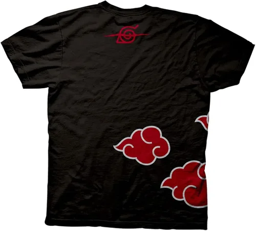 Vista 2 de Ripple Junction Naruto Shippuden - Camiseta unisex con nubes antihojas peso pesado 100 algodón Negro