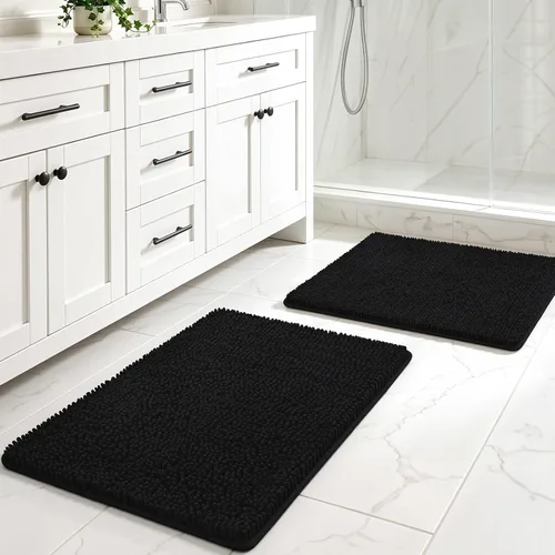 Vista 75 de LOCHAS - Alfombra de baño de lujo lanuda de 24 x 17 pulgadas, color beige
