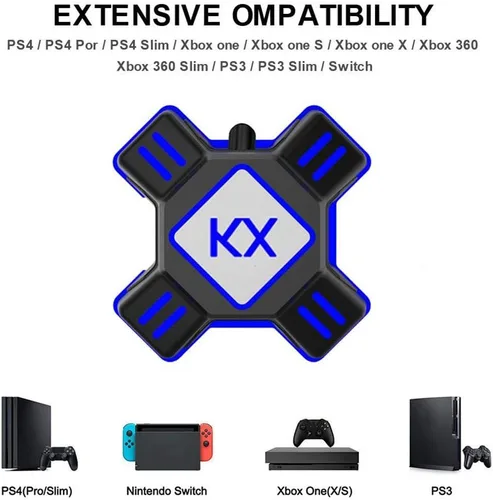 Vista 3 de Convertidor de voltaje-Adaptador de enchufe de viaje, para interruptor/PS4/PS3 Cargadores KX USB controlador de juego convertidor teclado ratón