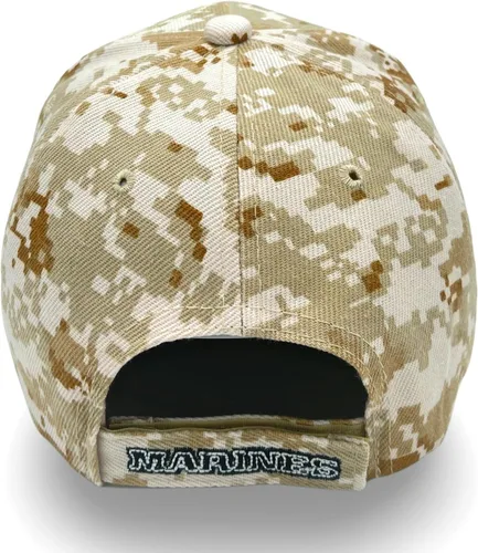 Vista 4 de Gorra de béisbol militar de calidad prémium con licencia oficial del Cuerpo de Marines de EE. UU