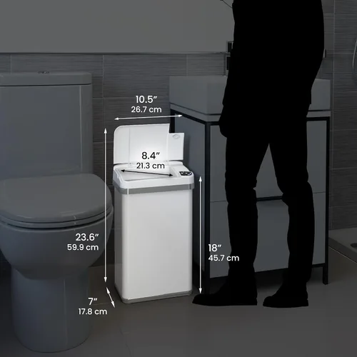 Vista 9 de iTouchless - Bote de basura con sensor y sistema de control de olores para la cocina