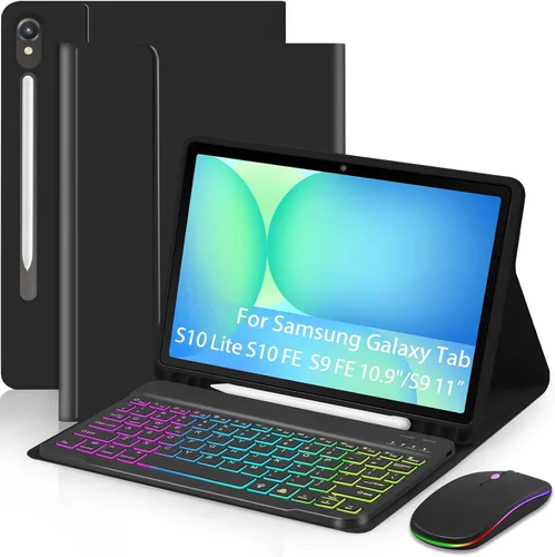 Vista 14 de EAMPANG Funda con teclado Trackpad Mouse para Samsung Galaxy Tab S10+ Plus/S9 FE+ Plus/S9+ Plus/S8+ Plus/S7 FE/S7+ Plus 12.4 pulgadas, Smart
