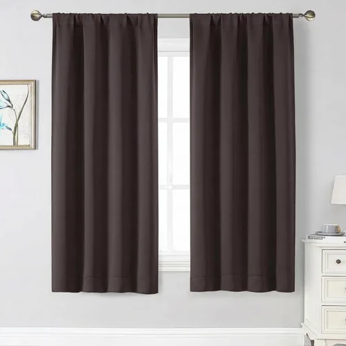 Vista 71 de Cortinas opacas para dormitorio, sala de estar, juego de 2 paneles de 54 pulgadas de largo, cortinas de oscurecimiento de habitación con aislamiento
