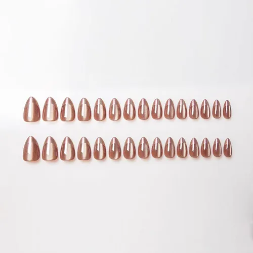 Vista 4 de 30 uñas postizas a presión de almendra, ajuste supremo y uñas de gel suave natural, 15 tamaños, kit de uñas postizas reutilizables con caja