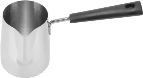 Vista 11 de Olla de café turco, 20.3 fl oz/20 onzas, cafetera turca, cafetera árabe, jarra de espuma de leche, calentador de leche, tetera turca, jarra de café