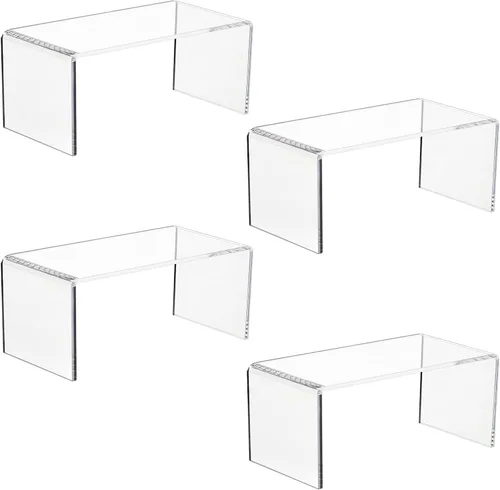 Vista 7 de CLAY TONIC 2 PC 12 "Grande Claro 0.197 in Espesor Acrílico Display Risers