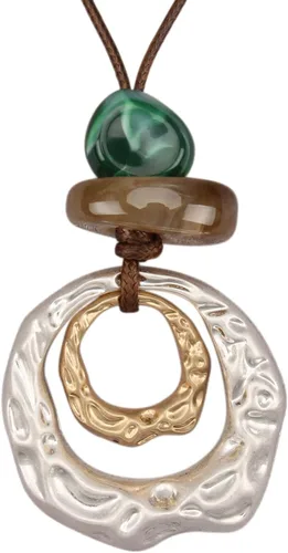 Vista 43 de Jeilwiy Collar de cuero para mujer, collar funky, gargantilla de cuerda con colgante, joyería de estilo bohemio