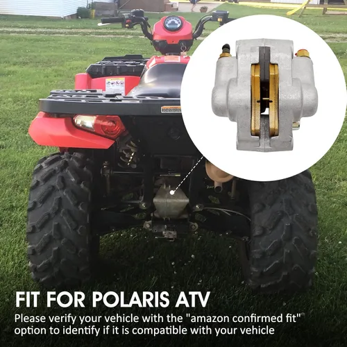 Vista 6 de M MATI 1910553 1910441 1910366 1930818 Conjunto de pinza de freno trasero para Polaris Sportsman 335 400 500 Diesel 455 Worker 335 500 con pastillas