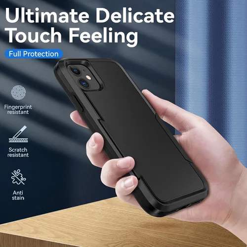 Vista 6 de Funda protectora para iPhone 11 de 6.1 pulgadas, con protector de pantalla, probada contra caídas de grado militar, resistente y resistente a prueba
