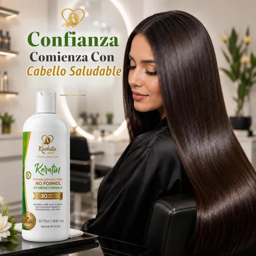 Vista 7 de Kachita Spell Tratamiento de queratina sin formaldehído + kit de champú