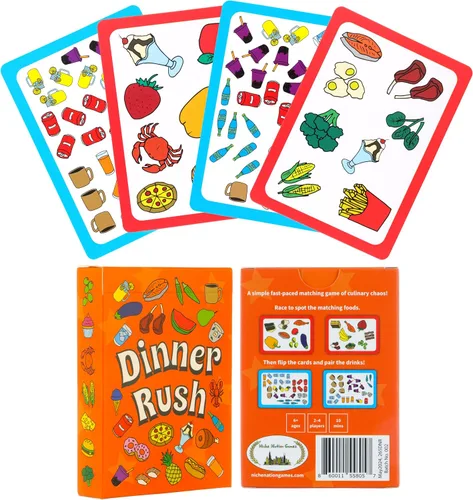 Vista 6 de Juego premiado Dinner Rush - Actividades de restaurante para niños en tamaño bolsillo - 2 en 1: emparejamiento de imágenes y cantidad